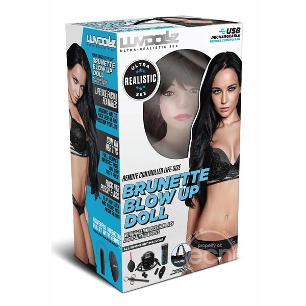 Luvdollz Vibrating Life-Size Blowup Doll with Remote Control - Vanilla