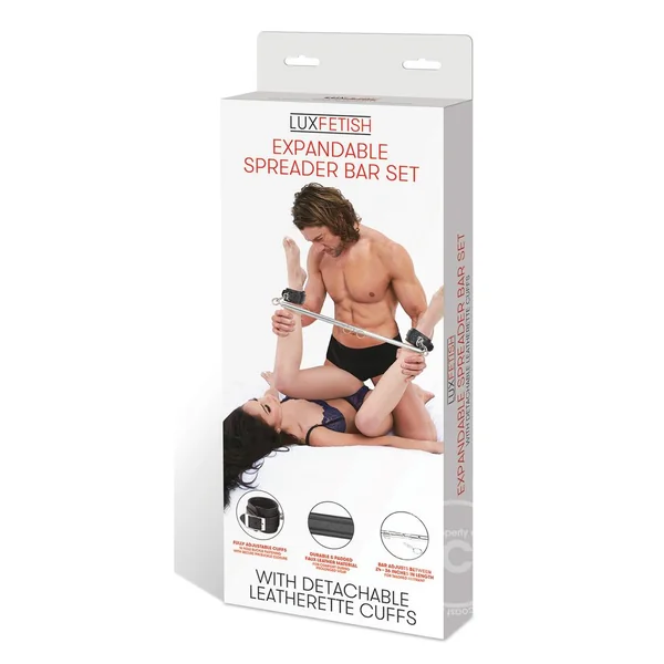 Lux Fetish Expandable Spreader Bar Set with Cuffs