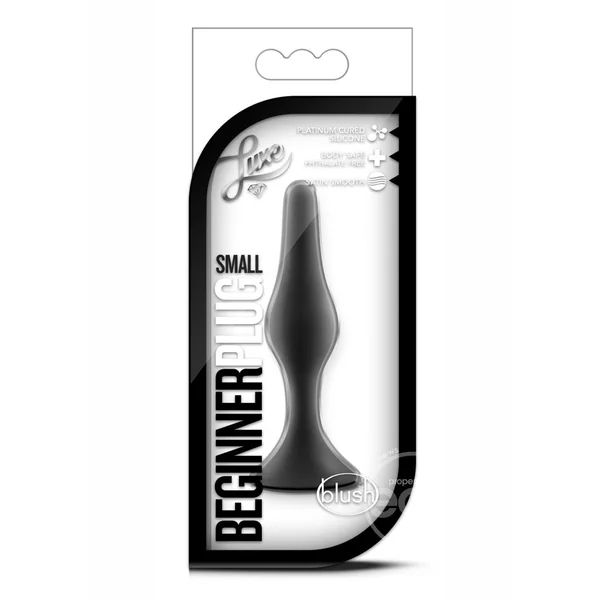 Luxe Beginner Silicone Butt Plug Small - Black