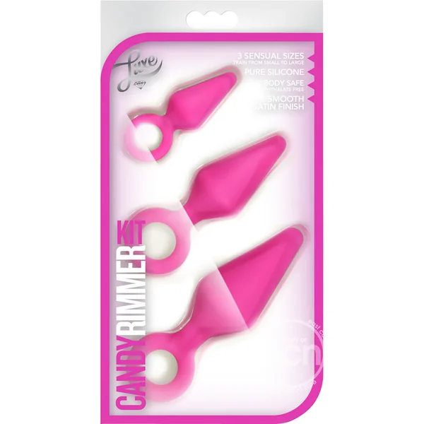 Luxe Candy Rimmer Anal Kit Silicone (3 piece kit) - Pink