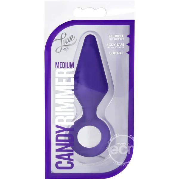 Luxe Candy Rimmer Silicone Butt Plug - Medium - Purple