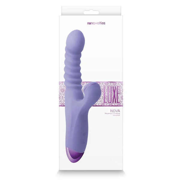 Luxe Nova Rechargeable Thrusting & Throbbing Stimulator Purple