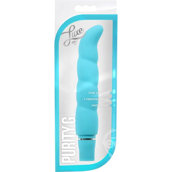 Luxe Purity G Silicone G-Spot Vibrator - Aqua