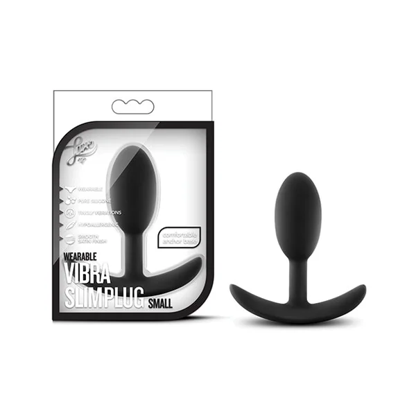 Luxe Wearable Vibra Slim Plug Small - Black