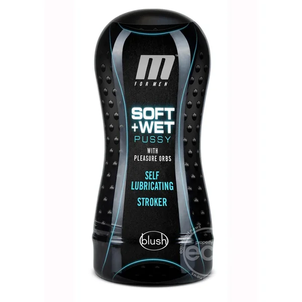 M for Men Soft & Wet Self Lubricating Masturbator Cup Orb - Pussy - Vanilla