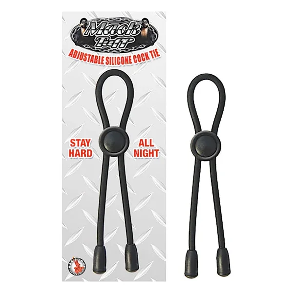 Mack Tuff Adjustable Silicone Cock Tie (Black) Lasso/Bolo