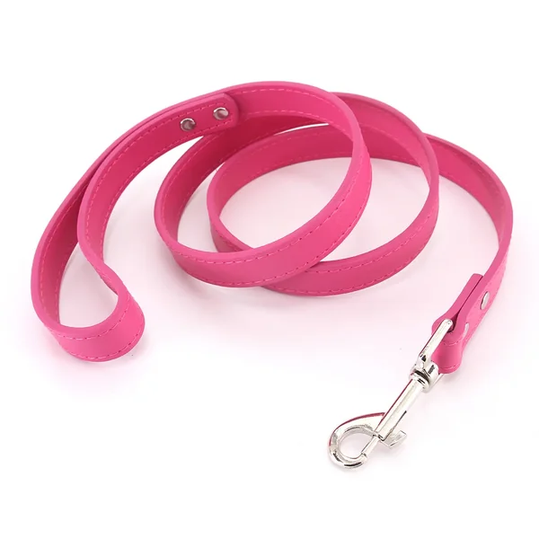 Magenta Allure Leather Leash