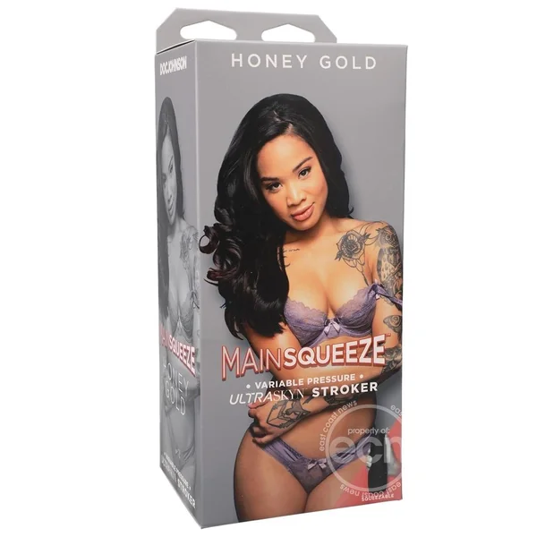 Main Squeeze Honey Gold Ultraskyn Masturbator - Pussy - Caramel