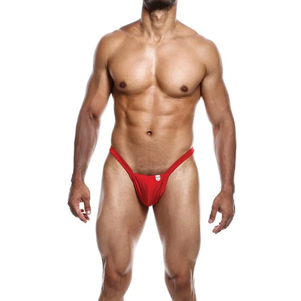 Male Basics Y Buns Thong Red LG