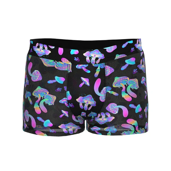 Male Power Hazy Dayz Pouch Short Blacklight Responsive Mushroom Print