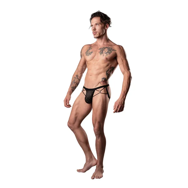 Male Power Show Stopper Silver Dot Design Jock