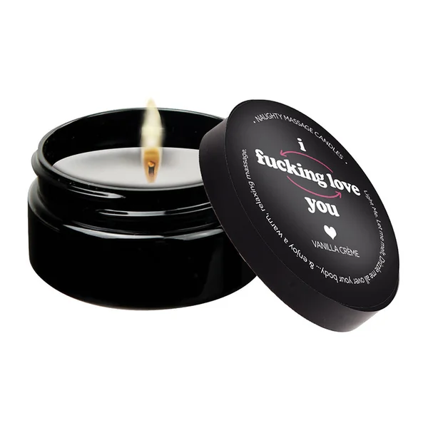 Massage Candle “I F*cking Love You” Vanilla Crème 2 oz