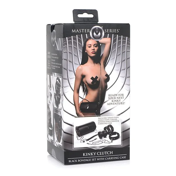 Master Series Kinky Clutch Black Bondage Set w/Carrying Case