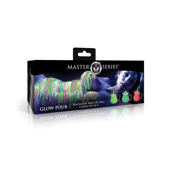 Master Series UV Blacklight Reactive Drip Candle - Set of 3