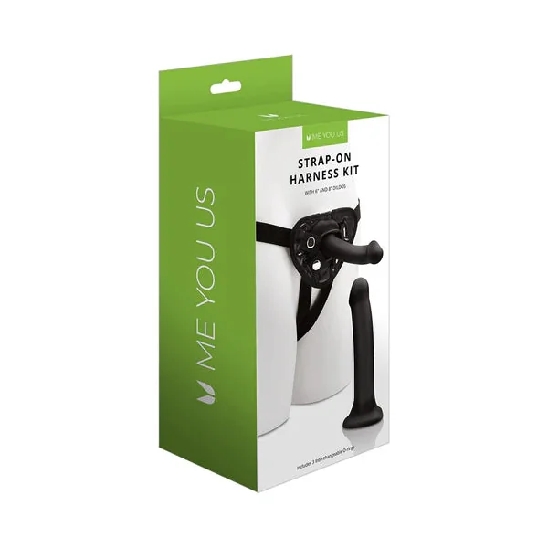 Me You Us Strap-On Harness Kit with 6 in. and 8 in. Dildos