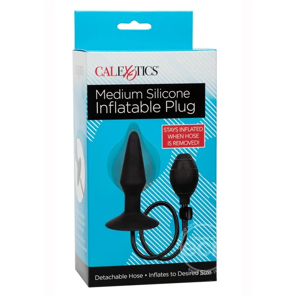 Medium Silicone Inflatable Plug - Black