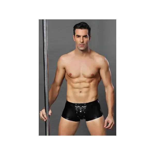 Men's Faux Leather And Latex Boxer Briefs