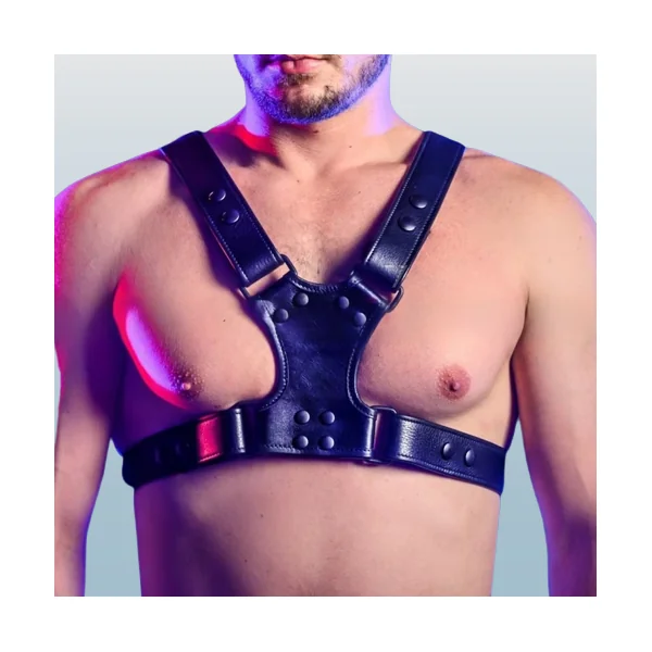 Mens Leather Bulldog Harness
