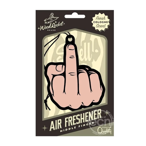 Middle Finger Air Freshener - Pink/Black
