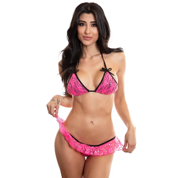 Midnight Ballerina Hot Pink Lace Dance Set