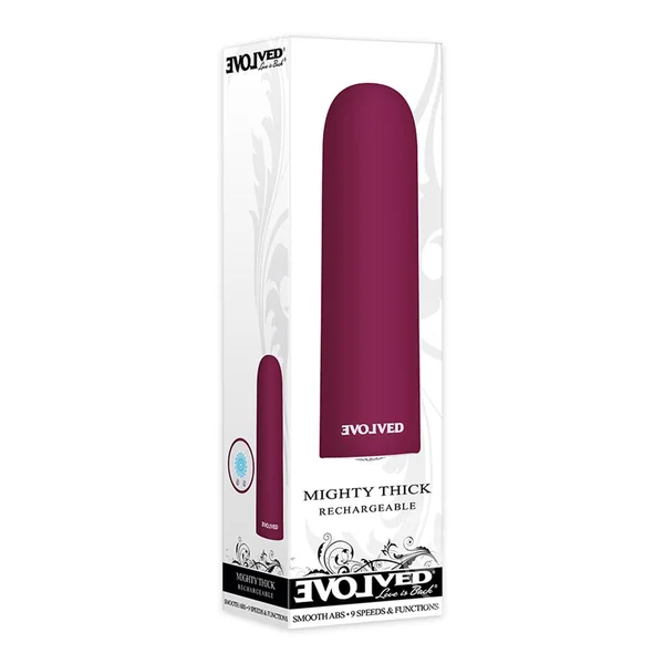 Mighty Thick Rechargeable Bullet Vibrator - Red