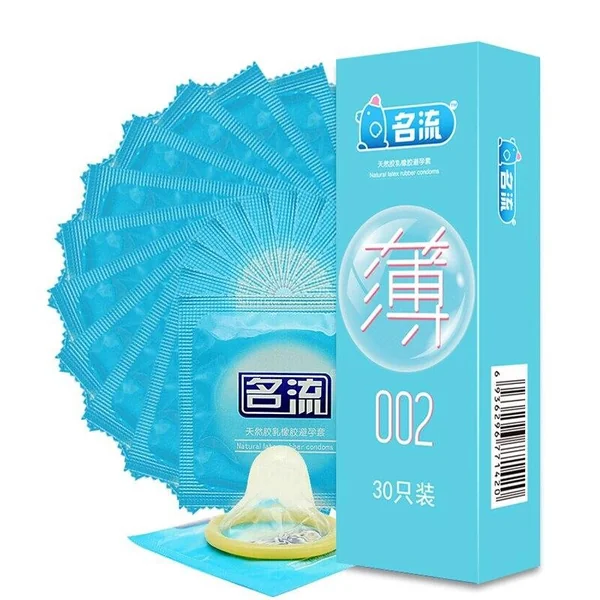 Mingliu 30pcs 0.035mm Ultra Thin Condoms Super Intimate Lubricating Natural Latex Condones Male Contraception Penis Sleeve