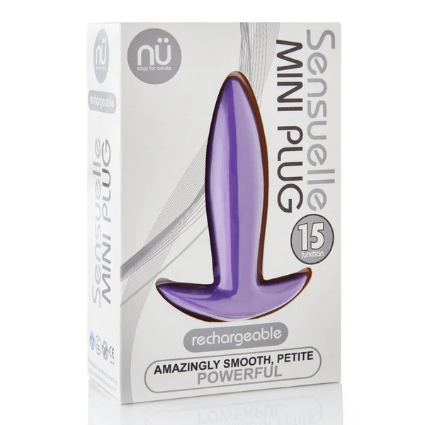 Mini Plug Rechargeable Purple Butt Plug
