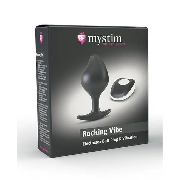 Mystim Rocking Force Silicone Buttplug Small - Black