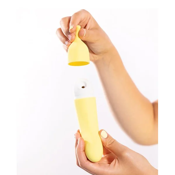 Natalie's Toy Box Banana Cream Air Pulse & G-Spot Vibrator - Yellow