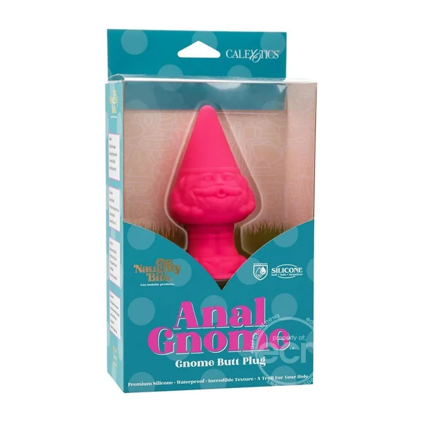 Naughty Bits Anal Gnome Gnome Silicone Butt Plug - Pink