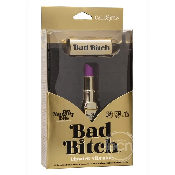 Naughty Bits Bad Bitch Lipstick Bullet Vibrator - Purple