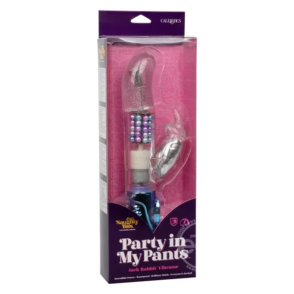 Naughty Bits Party in my Pants Jack Rabbit Rotating and Gyrating Vibrator - Multicolored