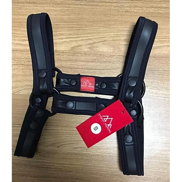 Neoprene Bulldog Harness w/Black Piping - OS