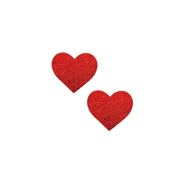Neva Nude Ravish Me Red Glitter I Heart U Nipple Cover Pasties