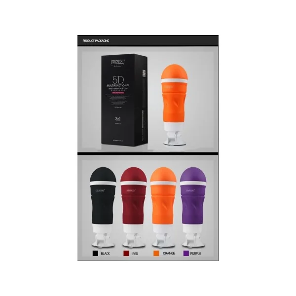 New 5D 12 Frequency Hands-free Electric aircraft Cup Silicone (Toy for male)