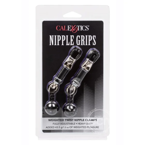 Nipple Grips Weighted Twist Nipple Clamps - Black