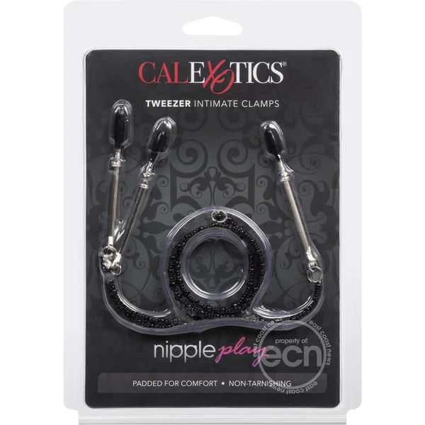 Nipple Play Tweezer Intimate Nipple and Clitoral Clamps - Silver