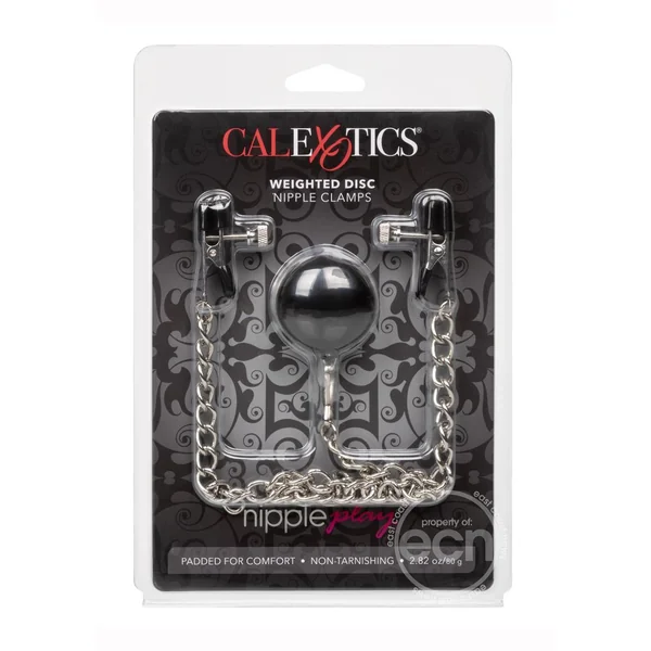 Nipple Play Weighted Disc Nipple Clamps - Silver