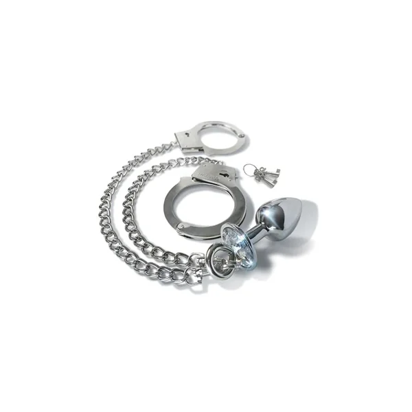 Nixie Metal Butt Plug & Detachable Handcuff Set