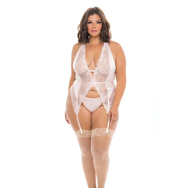 Noah Soft Cup Merrywidow w/Garter Straps & G-String Peach Whip 3X/4X