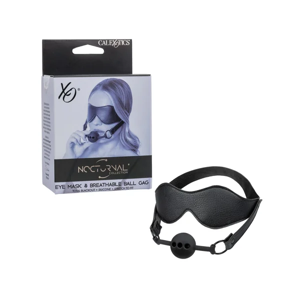 Nocturnal Collection Eye Mask & Breathable Ball Gag