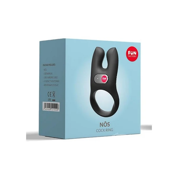 Nos Silicone Vibrating Couples Cock Ring - Black