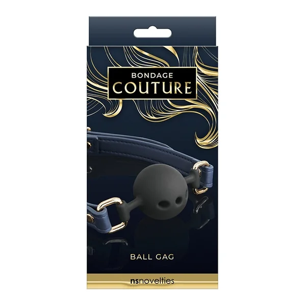 NS Novelties Bondage Couture Ball Gag Blue