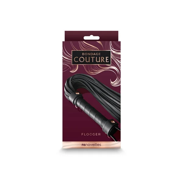 NS Novelties Bondage Couture Flogger Black