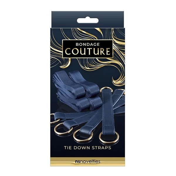 NS Novelties Bondage Couture Tie Down Straps Blue