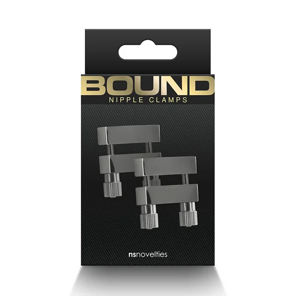 NS Novelties BOUND ADJUSTABLE V1 NIPPLE CLAMPS ROSE GOLD