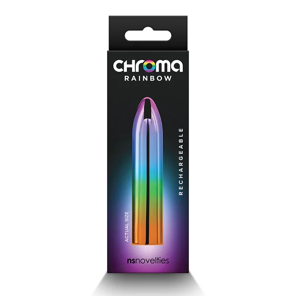 NS Novelties Chrome Rainbow Medium Bullet Vibrator