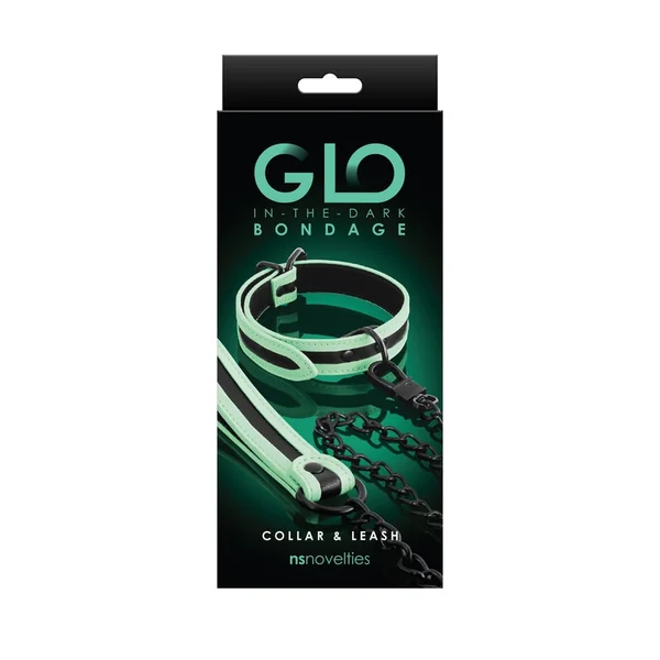 NS Novelties – GLO Bondage Green Collar & Leash