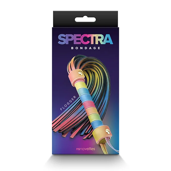 NS Novelties Spectra Bondage Rainbow Flogger