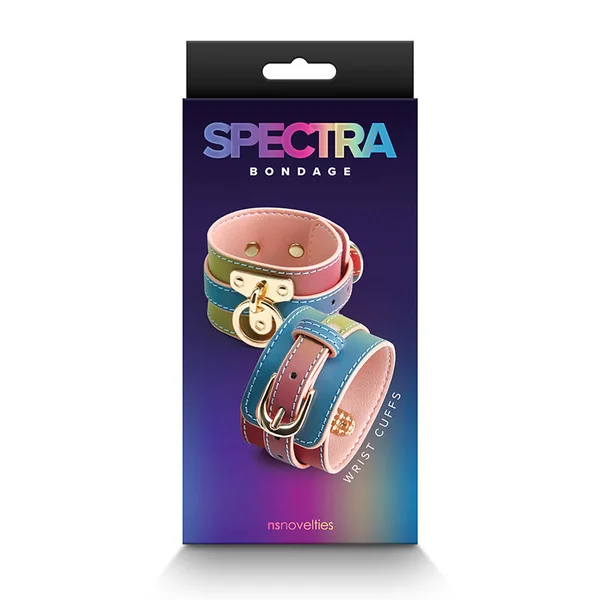 NS Novelties Spectra Bondage Rainbow Wrist Cuffs